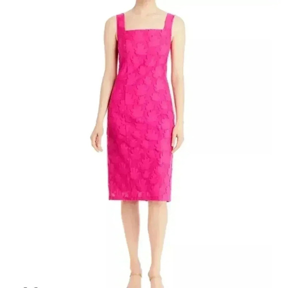 NWT Boss Diteva Sleeveless Squareneck Textured Shift Dress size 10 - Picture 1 of 11